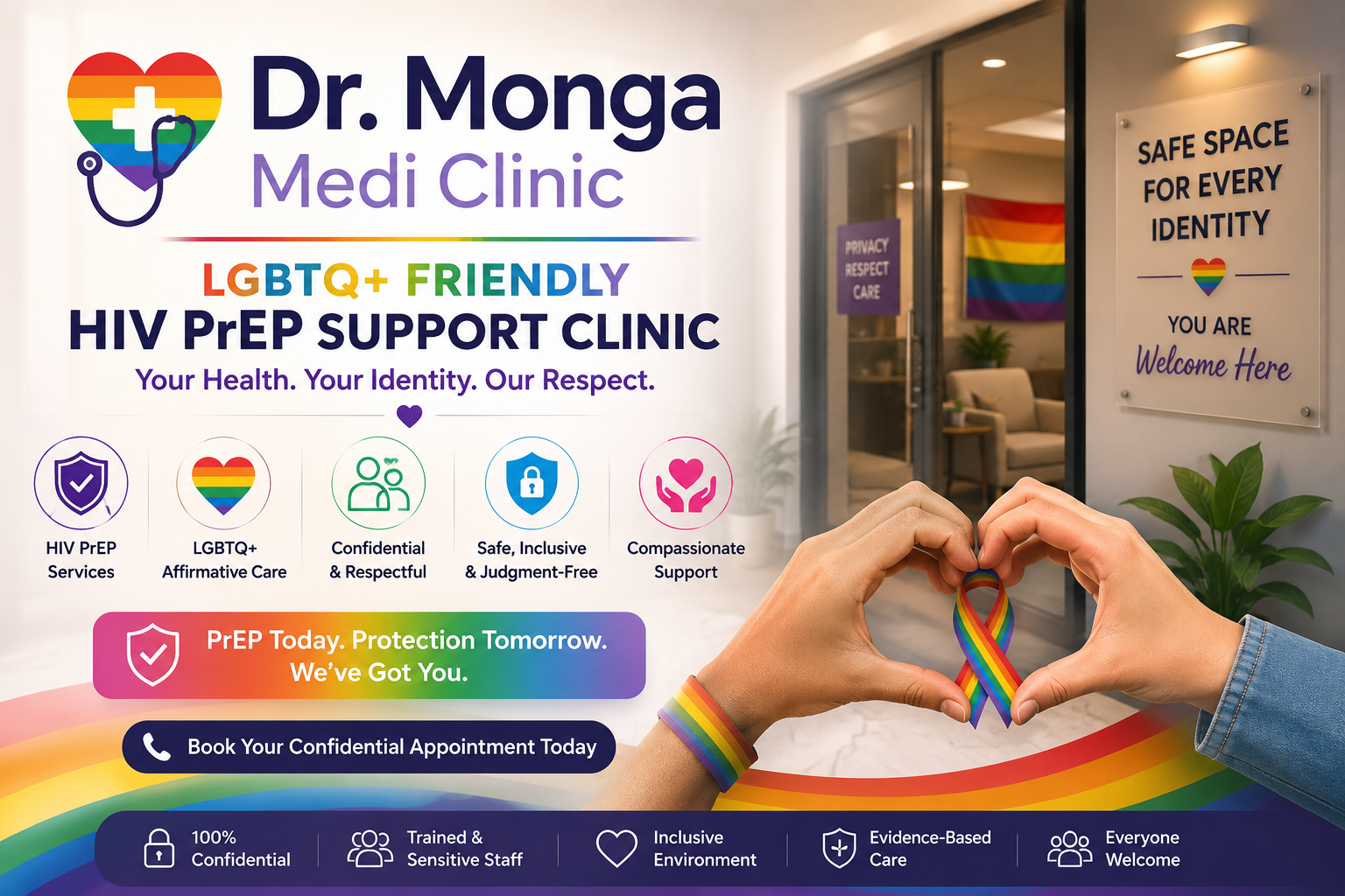 LGBTQ+ friendly HIV PrEP support clinic in South Delhi